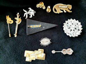 Curiosa - Bijzondere collectie vintage broches 11 stuk's kopen? Bied vanaf 1!