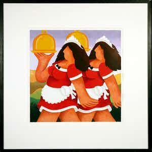 Yvonne Zomerdijk - Sweet cherry - Ingelijst -zeefdruk 13/40 verkocht voor € 1!