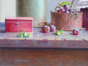 Hans Habraken - Zeer mooi groot stilleven Hans Habraken op paneel. kopen? Bied vanaf 850!