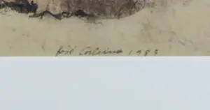 Jose Calsina - Pen/ Aquarel op papier, Polder- Ingelijst (Groot) kopen? Bied vanaf 40!