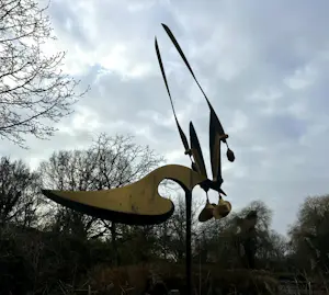 Jorg Wiele - Einzigartige kinetische/bewegliche Skulptur (Messing, Stahl, Kupfer) + 3 Bücher kopen? Bied vanaf 4000!