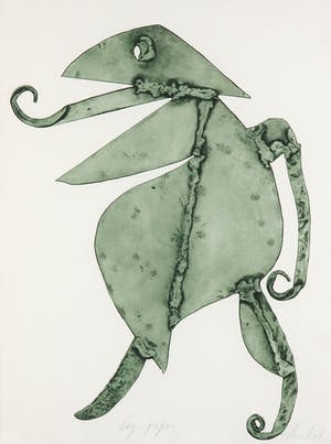 Buy Reinhoud D'Haese - Aquatint metaaldruk, Bag-piper - Ingelijst? Bid from 1!