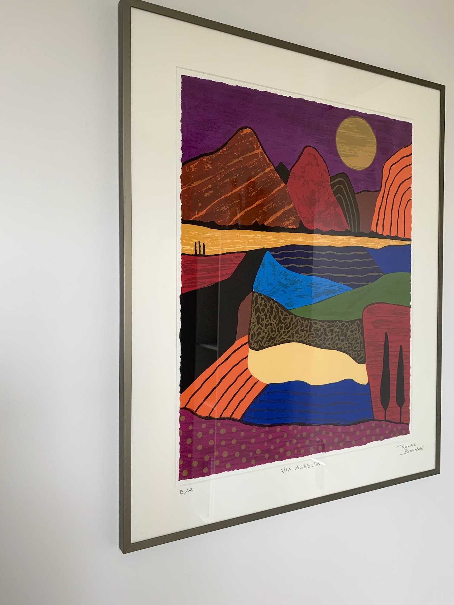 Ronald Boonacker - Wegen naar Rome /Via Arelia, Italië INGELIJST verkocht voor € 100!