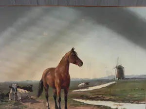 Klaas van Vliet - Paard en molen in polderland kopen? Bied vanaf 200!