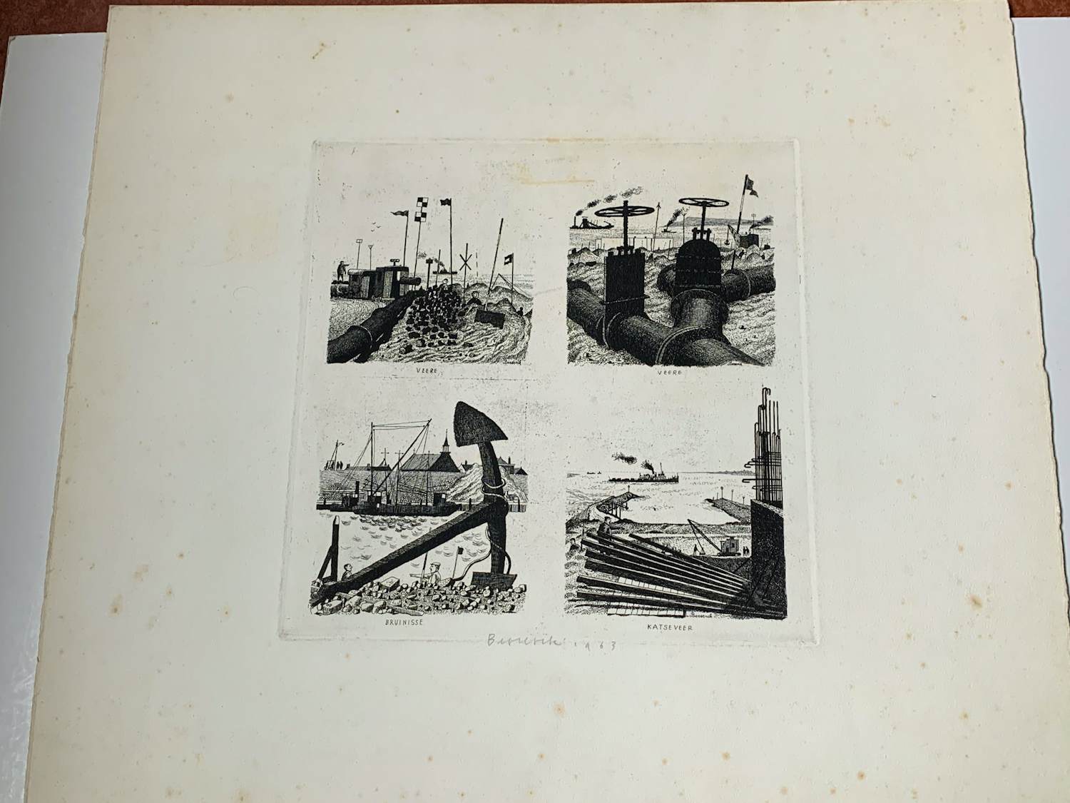 Herman Berserik - Ets Deltawerken 1963 op 4 locaties kopen? Bied vanaf 90!