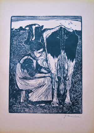 Jan Mankes - 'Koemelkster' verkocht voor € 225!