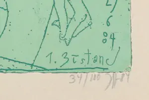 Horst Janssen - "ich gestehe es" Brief an Mirijam Radierung sehr selten angeboten kopen? Bied vanaf 150!