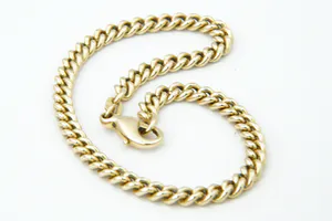 Elegante 14 karaats geel-gouden dames armband met gourmette schakel kopen? Bied vanaf 360!