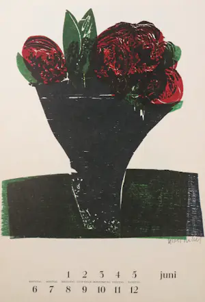 Helmut Andreas Paul Grieshaber - Kalender des Jahres 1971, 25 Blätter kopen? Bied vanaf 25!