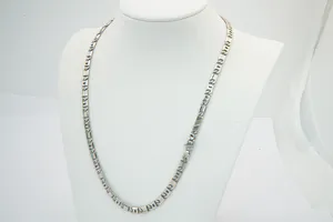 Z.G.A.N. 18 karaats Wit-gouden zg. "Valkenoog" collier - lengte 50 cm - kopen? Bied vanaf 1360!