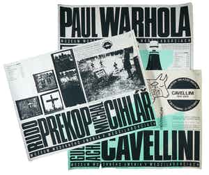 Lot van drie tentoonstellingsaffiches voor het Andy Warhol Museum in Slowakije, o.a. Paul Warhola en Rudo Prekop verkocht voor € 1!