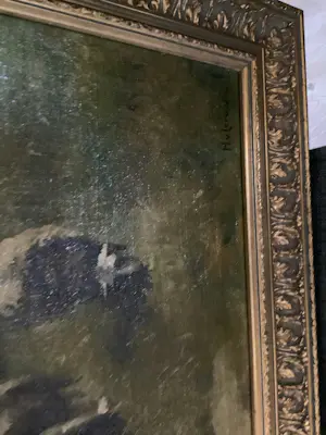 Hendrik van Leeuwen - Landschap met schapen kopen? Bied vanaf 80!