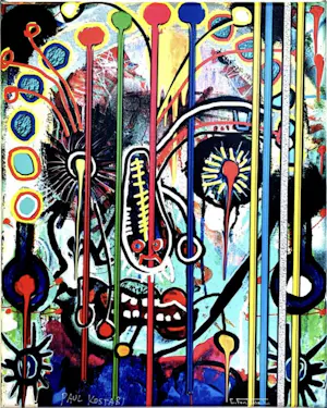 Paul Indrek Kostabi - & Giuseppe Fortunato (Italië - Europa - 1956). Titel: KF0920. kopen? Bied vanaf 180!