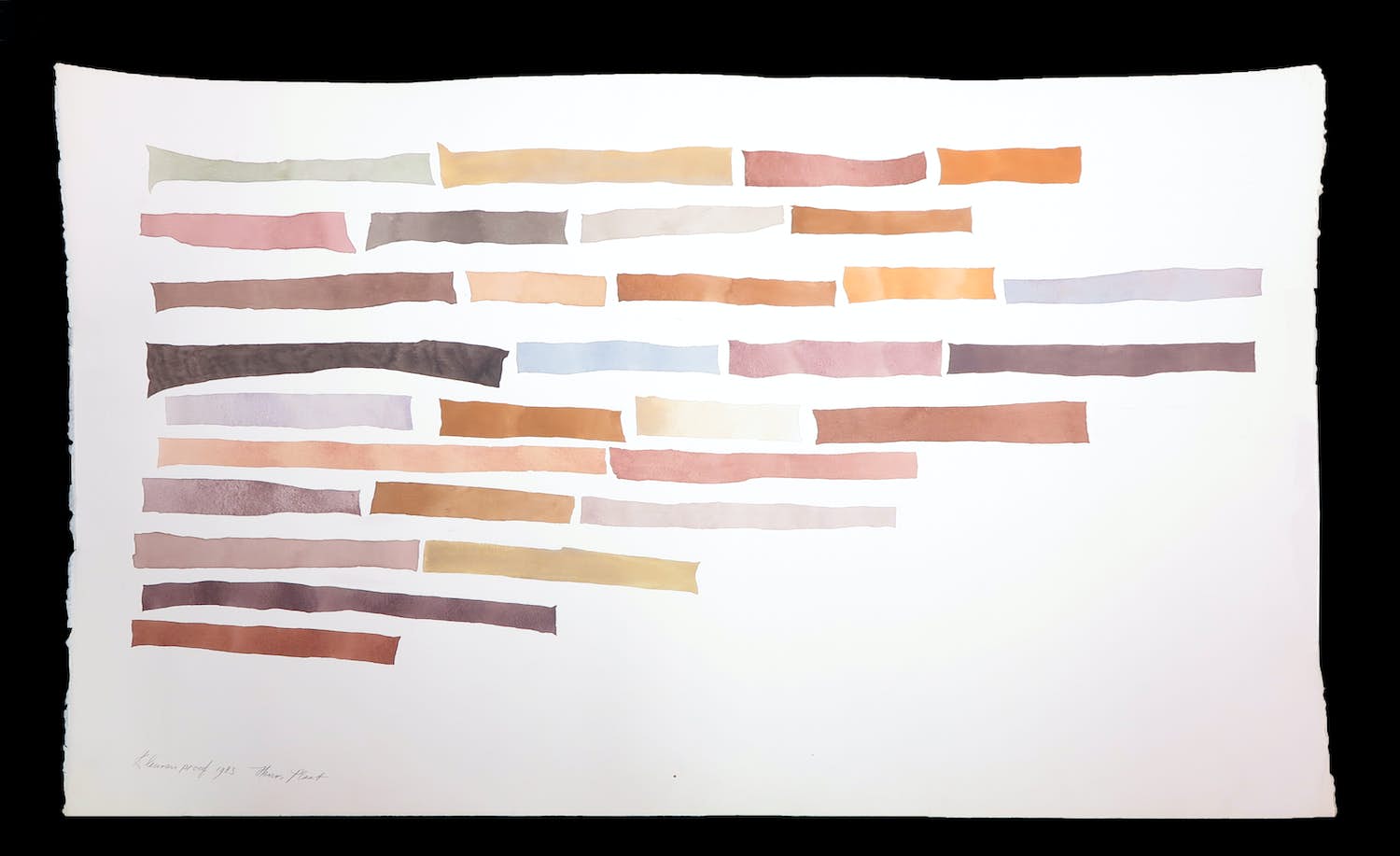 Henri Plaat - Aquarel, Kleurenproef verkocht voor € 70!