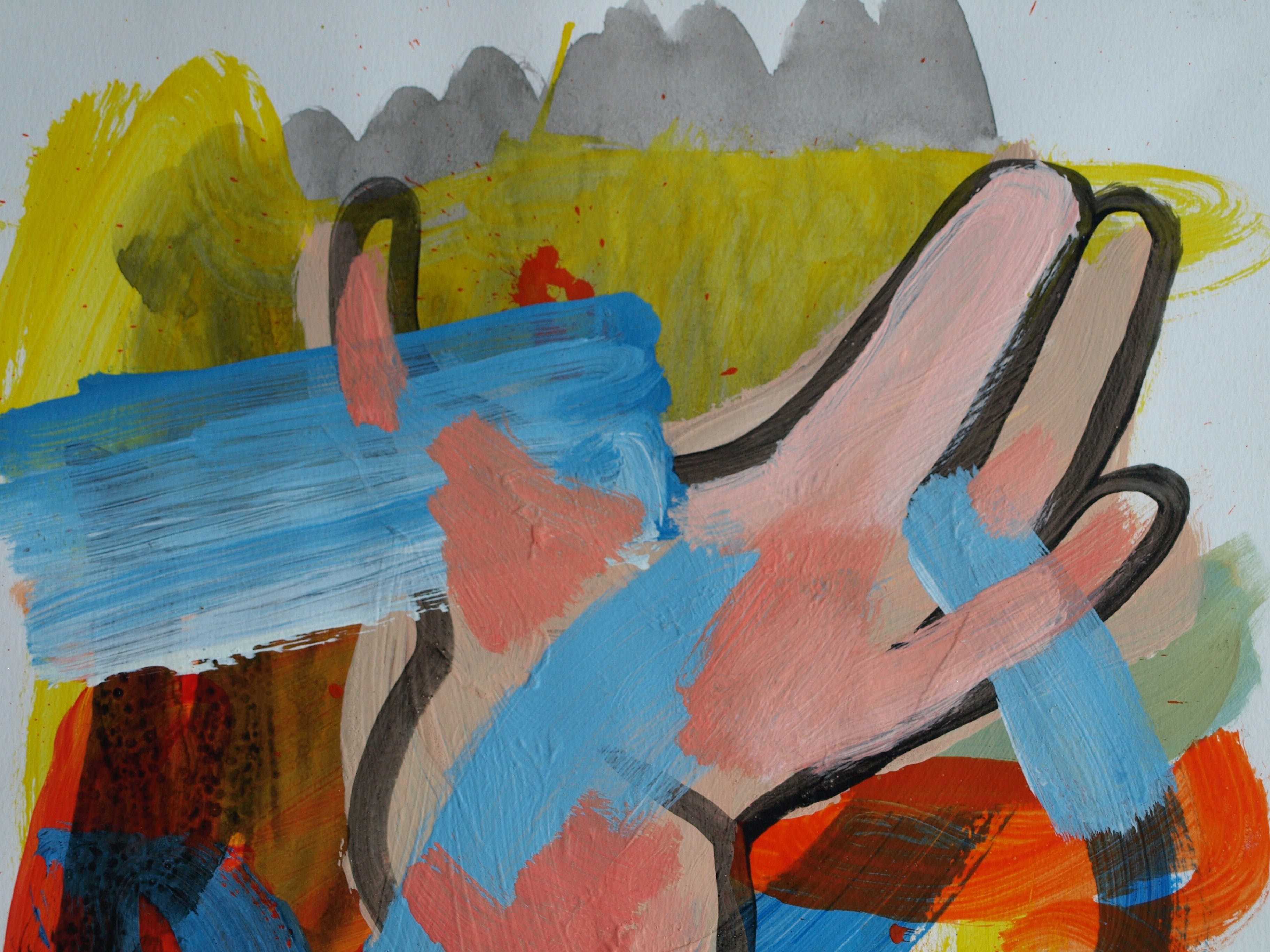 Peter Klashorst - Acrylverf op papier – Abstract 12 - 2016 kopen? Bied vanaf 35!