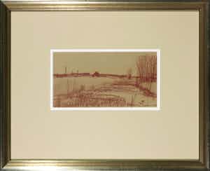 Adrie Mouthaan - Pastelkrijt, Zonder titel - Ingelijst verkocht voor € 50!