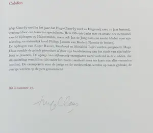 Roger Raveel - Uitgave 'Hugo Claus 65' met gesigneerde werken van Raveel, Tajiri en Reinhoud kopen? Bied vanaf 1!