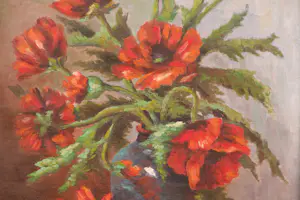 Maurits de Groot - Bloemstilleven - olieverf op doek kopen? Bied vanaf 1000!