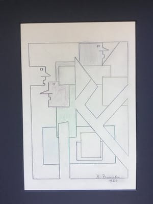 Klaas Boonstra - 6 kubistische tekeningen kopen? Bied vanaf 40!