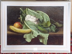 Jacoba Ottolina Adriana Roos Vlasman-Lingeman - B2404, Stilleven met fruit en bloemkool kopen? Bied vanaf 175!