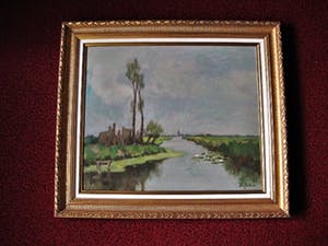 Jacobus Bijtel - omstreeks 1950 GROOT olieverf "Hollands polderlandschap" gesigneerd kopen? Bied vanaf 10!