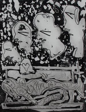 Lucebert - Ets: Paradijs + gedicht - 1981 kopen? Bied vanaf 150!