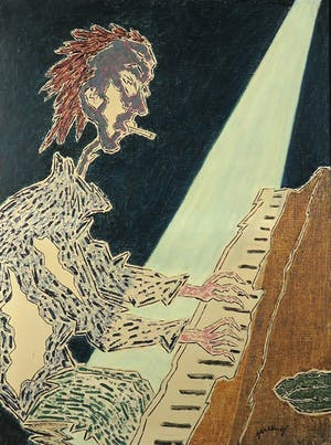 Percenel - Olieverf op doek, Pianiste - Ingelijst (Groot) kopen? Bied vanaf 300!