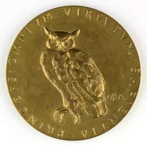 Ek van Zanten - Bronzen slagpenning: 400 jaar Leidse Universiteit, 1974 verkocht voor € 50!