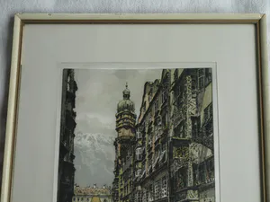 Buy Hans Figura - Ingelijste ets op zijde , Stadsgezicht? Bid from 50!