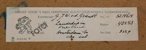 Guido van de Griendt - Landschap in Friesland - 1960 - aquarel op papier - BKR Amsterdam kopen? Bied vanaf 20!