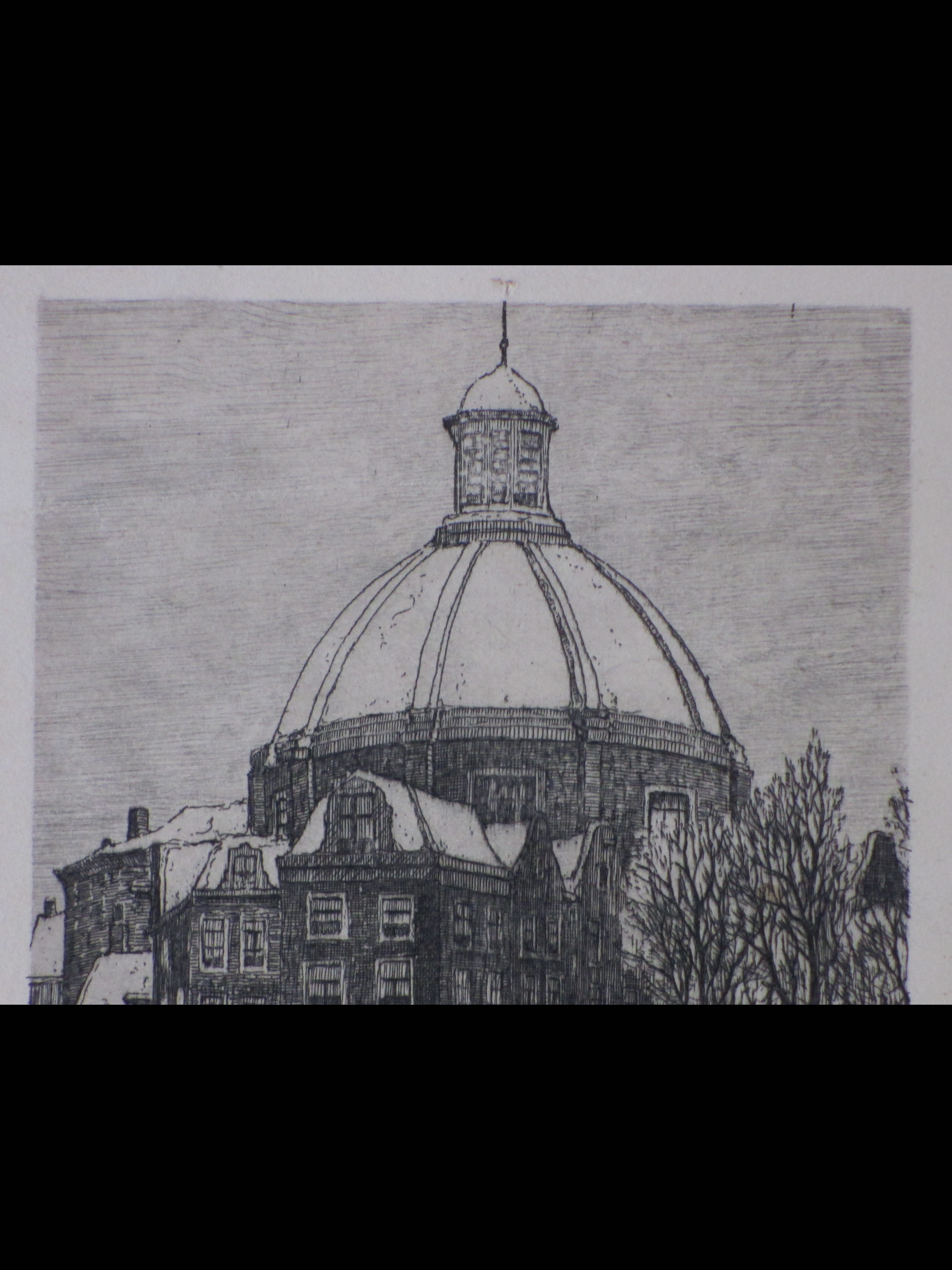 Marius Johannes Janssen - Stromarkt Amsterdam in Winter - Ets kopen? Bied vanaf 25!