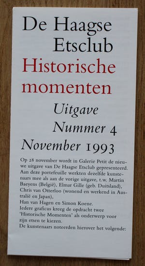Elmar Gille - Portefeuille met 10 etsen: De Haagse Etsclub - 1993 kopen? Bied vanaf 550!