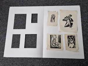 Ger Tamboer - vier in 1959 gemaakte houtsnedes / diverse voorstellingen - potloodgesigneerd kopen? Bied vanaf 38!