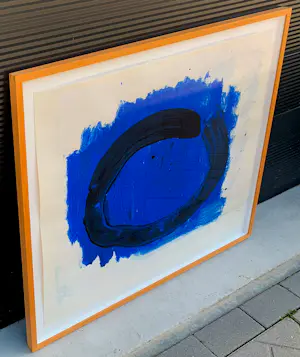 Bram Bogart - Ingelijste litho: abstract - 1980 (nette lijst!) kopen? Bied vanaf 995!