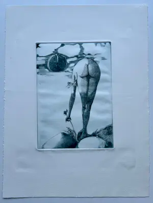 Nicolaas Wijnberg - handgesigneerde ets | 'Naakte vrouw op de rug gezien' | 1972 (ZELDZAAM WERK) kopen? Bied vanaf 100!