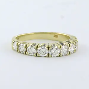 14k gouden ring met briljant geslepen diamanten tot. 1.00ct - G/H - VS/SI kopen? Bied vanaf 850!