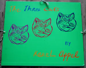 Karel Appel - Zeefdruk op map :The three cats kopen? Bied vanaf 50!