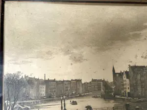 Buy Willem Witsen - Gezicht op de Binnen-Amstel en de Halvemaansteegbrug? Bid from 1200!