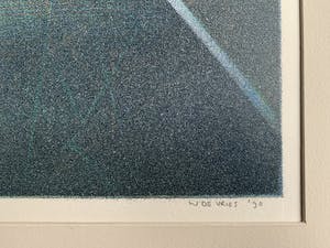 Willem de Vries - houtsnede | 'Landschap in perspectief III' | 1990 kopen? Bied vanaf 60!