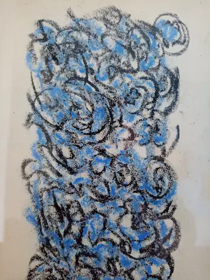 Theo Wolvecamp - Abstracte compositie in blauw kopen? Bied vanaf 200!