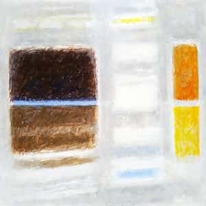 Joep de Bekker - Geometrisch abstract, gemengde techniek (mooi ingelijst) verkocht voor € 275!