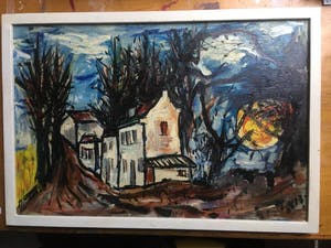 Niet of onleesbaar gesigneerd - Landschap - olieverf, gesigneerd kopen? Bied vanaf 10!