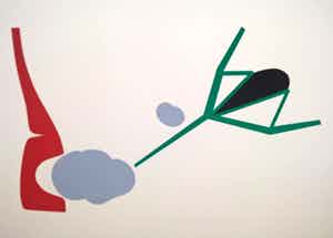 Tjeng Sit Oey - Gesigneerde kleuren zeefdruk verkocht voor € 55!