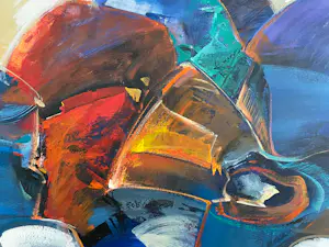 Wilfred Lang - abstracte compositie kopen? Bied vanaf 1500!