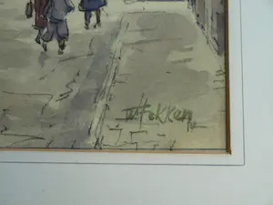 Willem Fekken - Ingelijste aquarel , Stadsgezicht Amsterdam , Westertoren - 68 x 48 cm kopen? Bied vanaf 1!