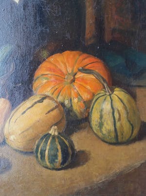 Kees Dekker - Stilleven met pompoenen. kopen? Bied vanaf 295!