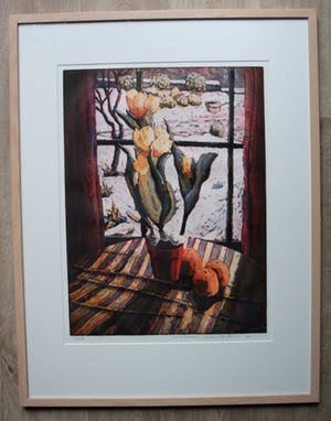 Marcel Schellekens - kleurenets: maartse sneeuw - 1994 (nette lijst) kopen? Bied vanaf 150!