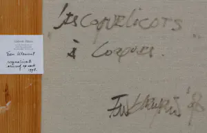 Fon Klement - Ingelijste olieverf: 'Coquelicots' - 1998 kopen? Bied vanaf 1000!