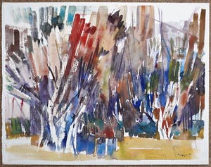 Frans Hollaardt - Bloemen, aquarel kopen? Bied vanaf 1!