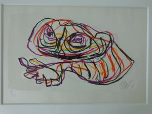 Karel Appel - COBRA FIGUUR / KLEURZEEFDRUK / 59x78cm / KADER / SIG / 1978 kopen? Bied vanaf 735!